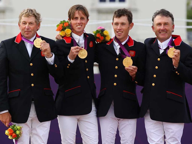 Nick Skelton, Ben Maher, Scott Brash and Peter Charles won gold in the showjumping
