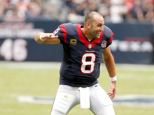 An ecstatic Matt Schaub as Houston dominated the Titans