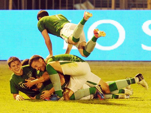 The Republic of Ireland beat Italy 4-2.&nbsp;