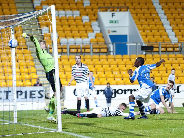 Steven MacLean's shot finds the net