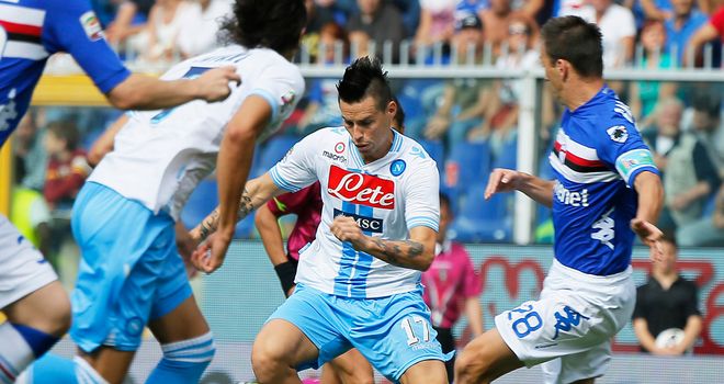 Marek Hamsik in action for Napoli.