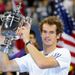 Andy Murray lifts the US Open trophy and becomes the first Briton for 76 years to win a grand slam title.