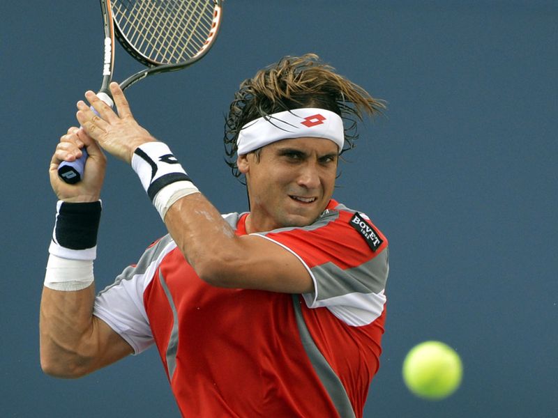 In the second semi-final, David Ferrer started well and opened a 5-2 lead...