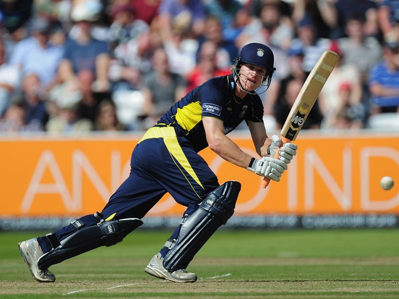 Hampshire captain Jimmy Adams top scored for his side with 66