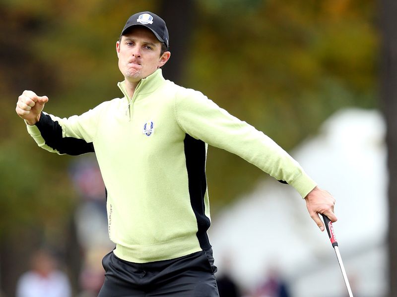 A 30 ft putt from Justin Rose on the fourth means each European team lead by one.