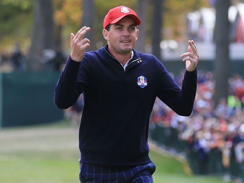 Keegan Bradley was still in an excitable mood as he tackled his second match of the day