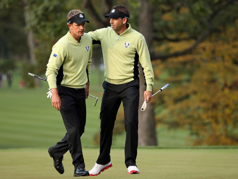 Bradley and Mickelson are up against Luke Donald and Sergio Garcia.