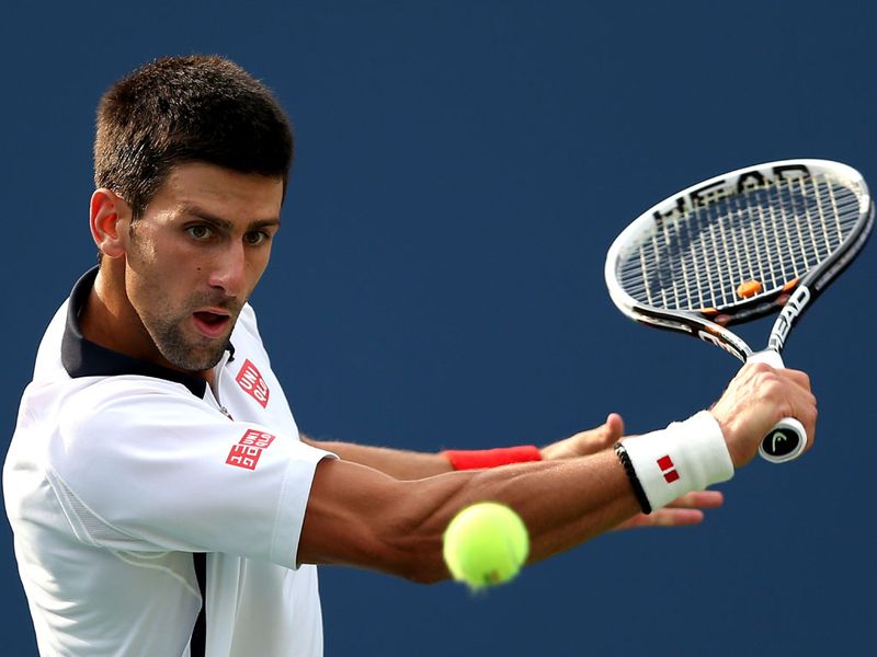 ...over defending champion Novak Djokovic