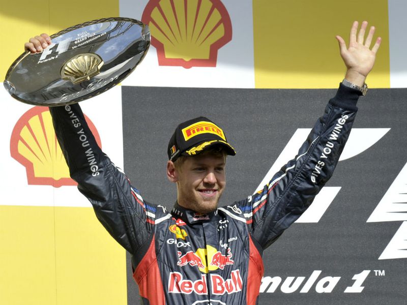 Vettel came through from 10th to second