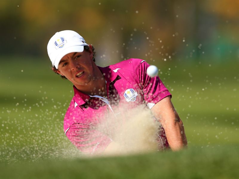 Rory McIlroy was one of the two players in action for all four sessions on the opening two days - the other being Rose