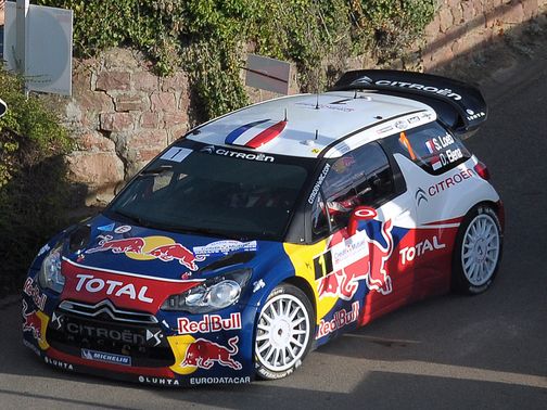 Sebastien Loeb in action on Friday