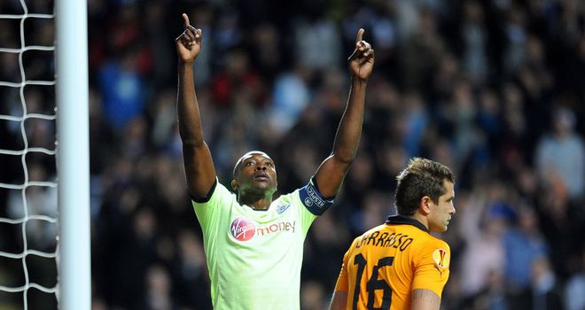 Shola Ameobi opened the scoring after good work from Gabriel Obertan