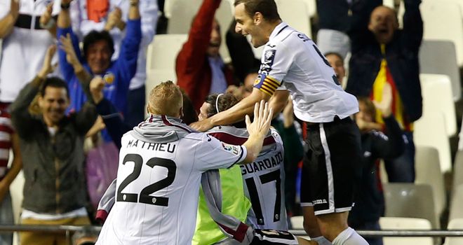It is joy for Valencia after their winner