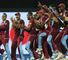 West Indies: celebrate a famous win
