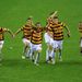 Bradford are euphoric after beating Wigan 4-2 on penalties to progress to the next round.
