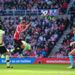 Ba fires an attempted overhead kick over the bar
