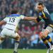 Leeds skipper Kevin Sinfield tries to inspire a response