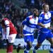 Arsenal's Emmanuel Frimpong cuts a dejected figure as Noel Hunt adds Reading's fourth first-half goal.