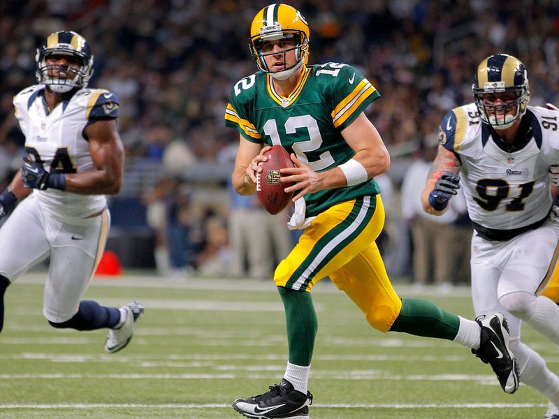 Aaron Rodgers was on form as the Packers saw off the Rams