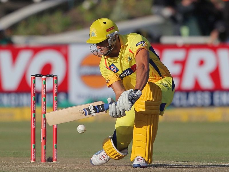Faf du Plessis opened for Chennai and made 25 before being dismissed by Chris Morris.