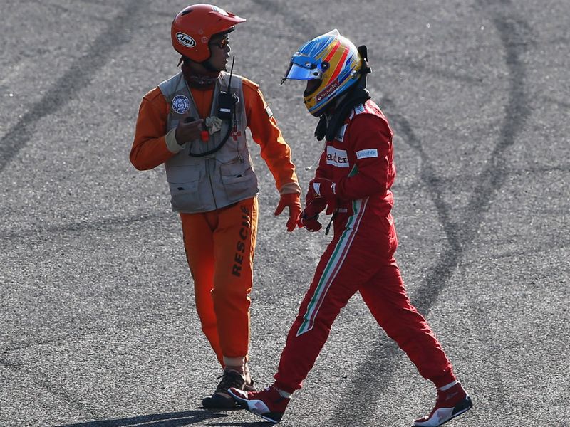 A dejected Alonso