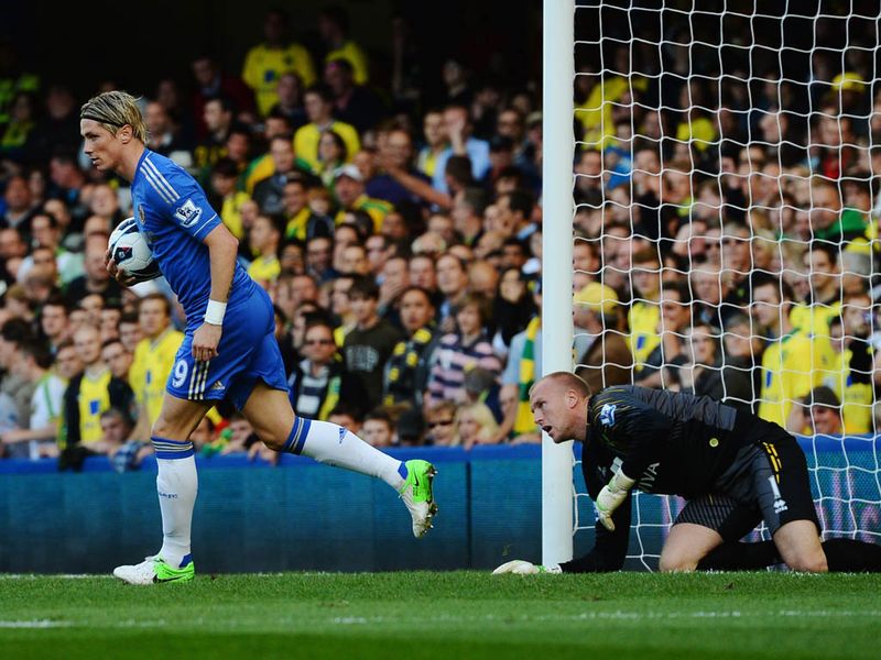 ...the Spaniard heads home to bag his fifth goal of the season.