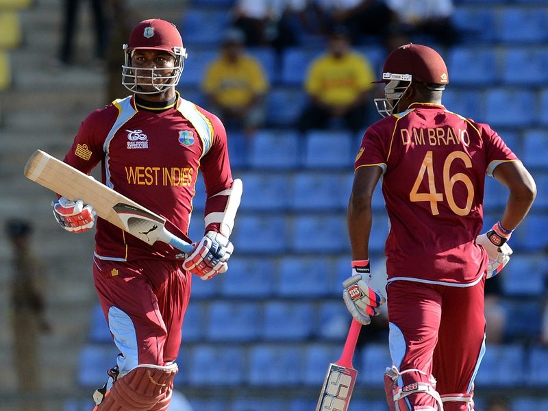 Marlon Samuels and Darren Bravo put on 26 together...
