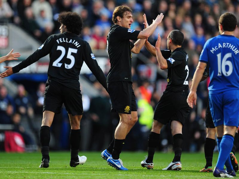 Everton go straight to the other end and level after Steven Pienaar's long range effort is headed down and over the line by Nikica Jelavic.