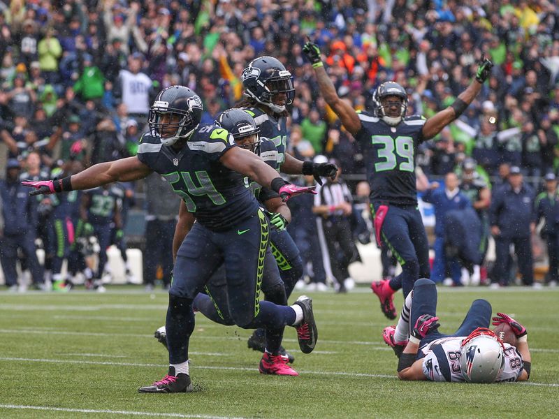 Seattle Seahawks celebrate a surprise victory over the New England Patriots.