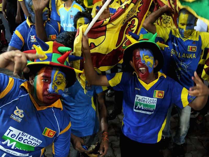 Sri Lankan fans anticipated a home win before the game began.