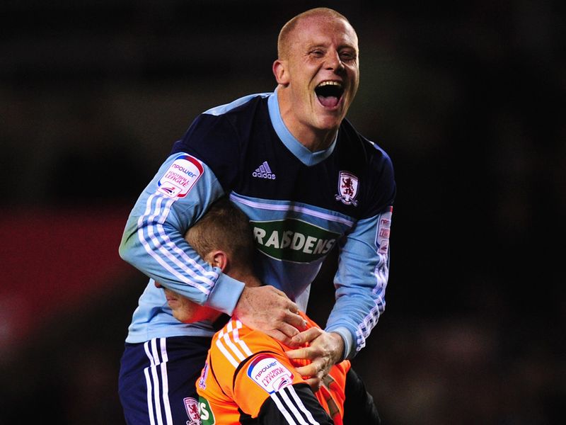 Nicky Bailey is jubilant at the final whistle as Middlesbrough beat Sunderland 1-0 to go through.