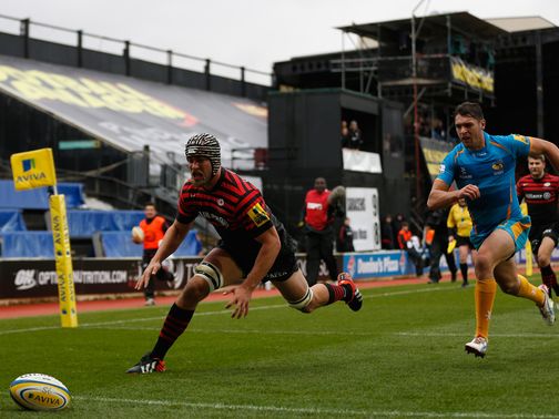 Alistair Hargreaves scores for Saracens