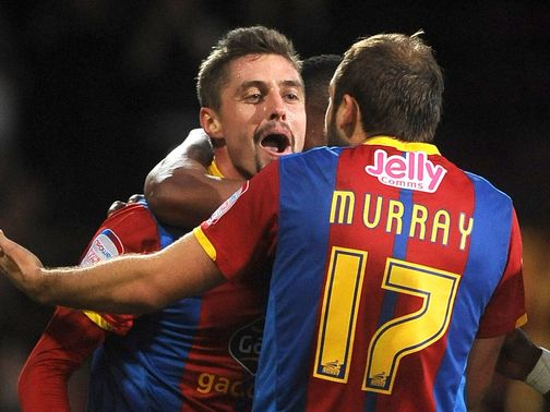 Crystal Palace celebrate against Derby