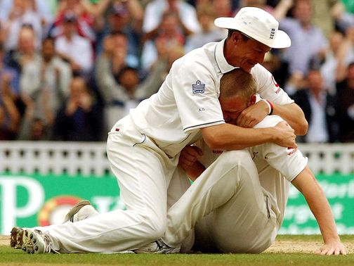 Ashley Giles and Andrew Flintoff enjoyed success for England.