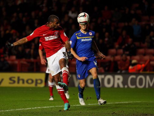 Danny Haynes scores Charlton's fourth goal