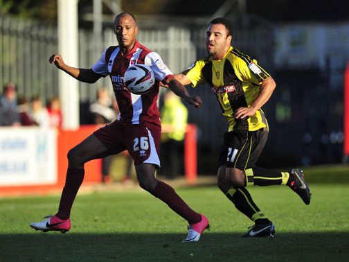 Chris Zebroski (l): Late winner for Cheltenham