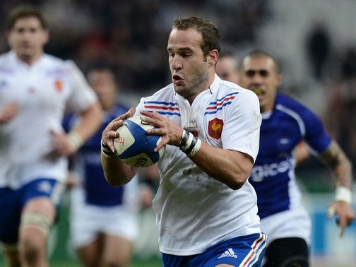 Frederic Michalak in action for France.