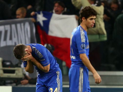 Despondent Chelsea after the loss to Juve