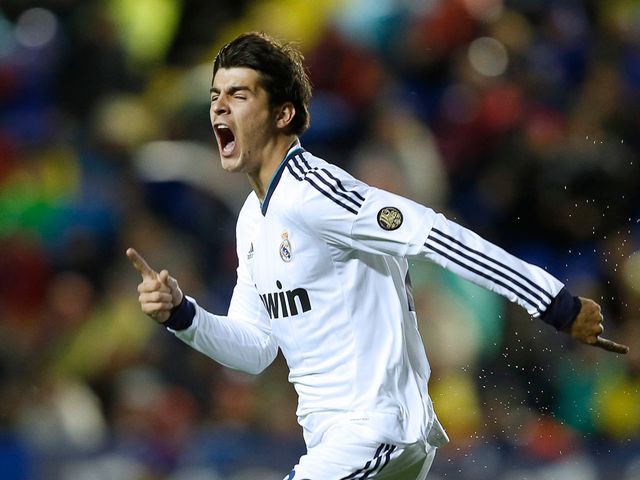 Alvaro Morata celebrates for Real Madrid