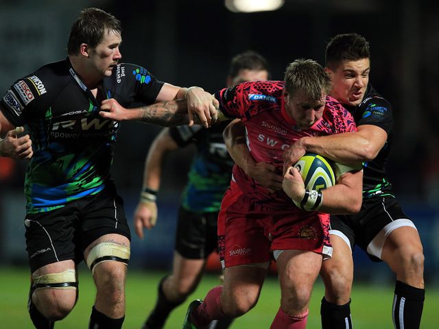 Neil Clark leads an Exeter drive