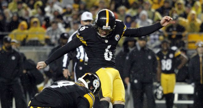 Shaun Suisham: Kicked the winning field goal for the Pittsburgh Steelers