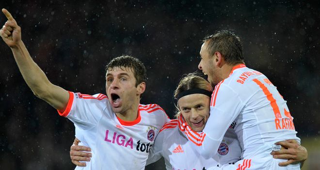 Bayern Munich: Celebrating at Freiburg