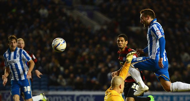 Stephen Dobbie: Scores in Brighton's 1-0 win over Peterborough