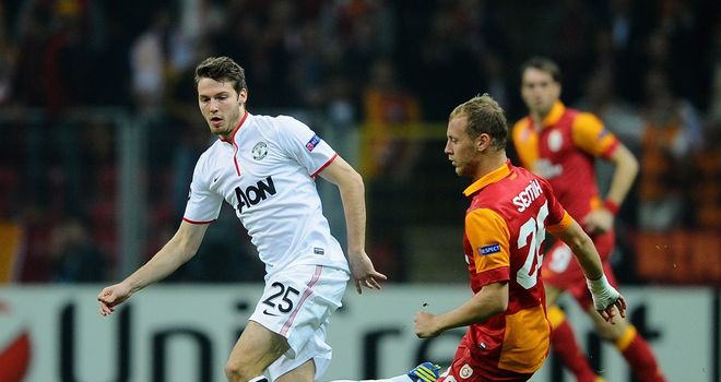 Nick Powell: Headed against the bar on his first European start