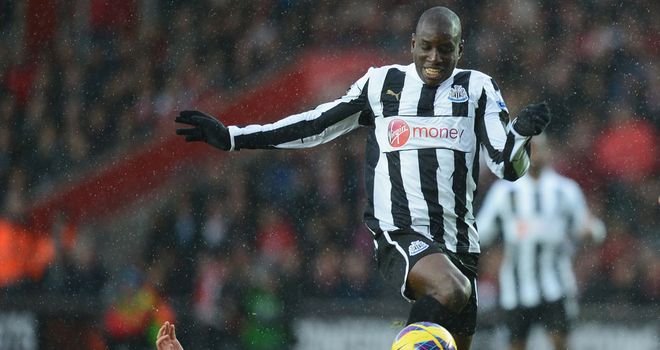 Demba Ba was unable to find a way through for Newcastle