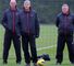 Arsene Wenger: With Steve Bould (l) and Neil Banfield (r)