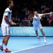 Wimbledon champions Nielsen and Marray are quickly into their stride and take the first set 6-4.