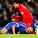 But after a collision with the blameless Luis Suarez...