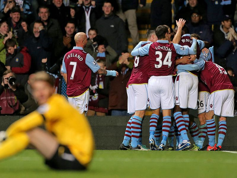The Austrian applies a first time finish after some strong play from Christian Benteke down the left.