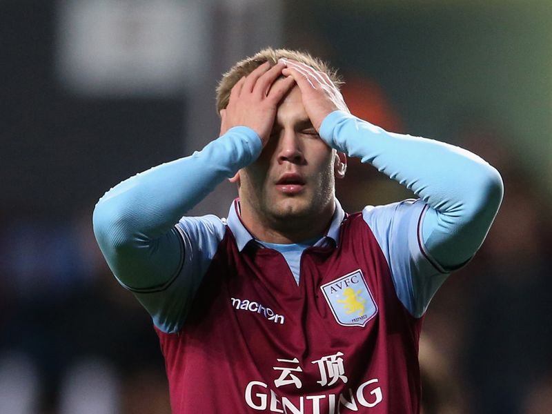 Andreas Weimann showed his frustration after a missed opportunity for Villa